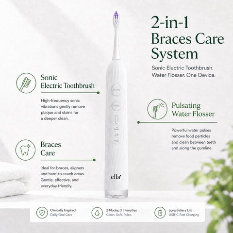 Braces Cleaning Kit | 2-in-1 Sonic Electric Toothbrush & Water Flosser