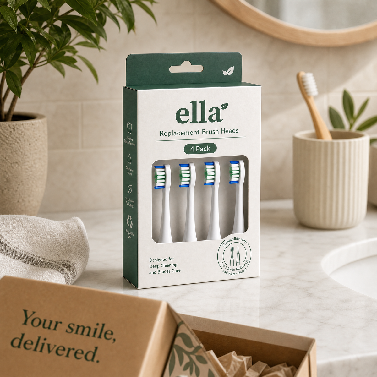 Ella-Smile Replacement Brush Heads